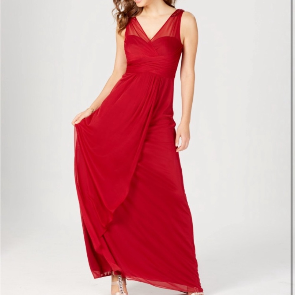 Adrianna Papell red Formal dress from Macy’s